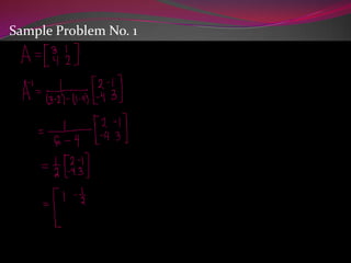 Sample Problem No. 1