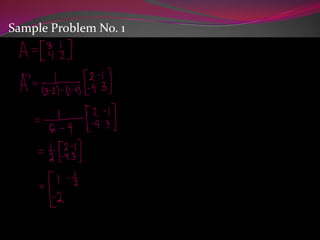 Sample Problem No. 1