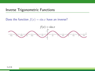 Sinx Inverse Inverse trigonometric functions | PDF