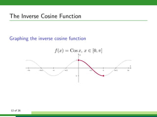 Inverse trigonometric functions | PDF