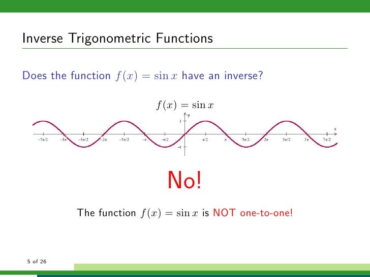 Inverse trigonometric functions