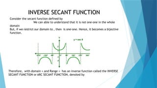 INVERSE TRIGONOMETRIC FUNCTIONS is a trigo function course | PPTX