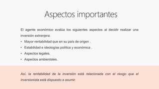 Inversión Extranjera - directa e indirecta | PPT