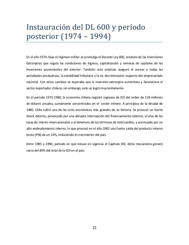 Inversión extranjera en chile