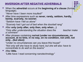 How To Make Inversion Sentence Examples Mastering English Sentence Inversion: Techniques and Practice | PPT