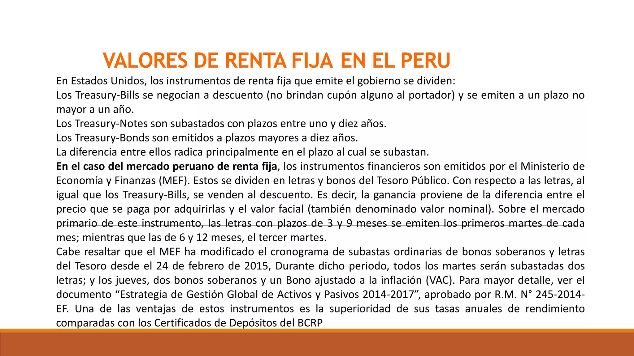 Inversiones en valores de renta fija | PPTX