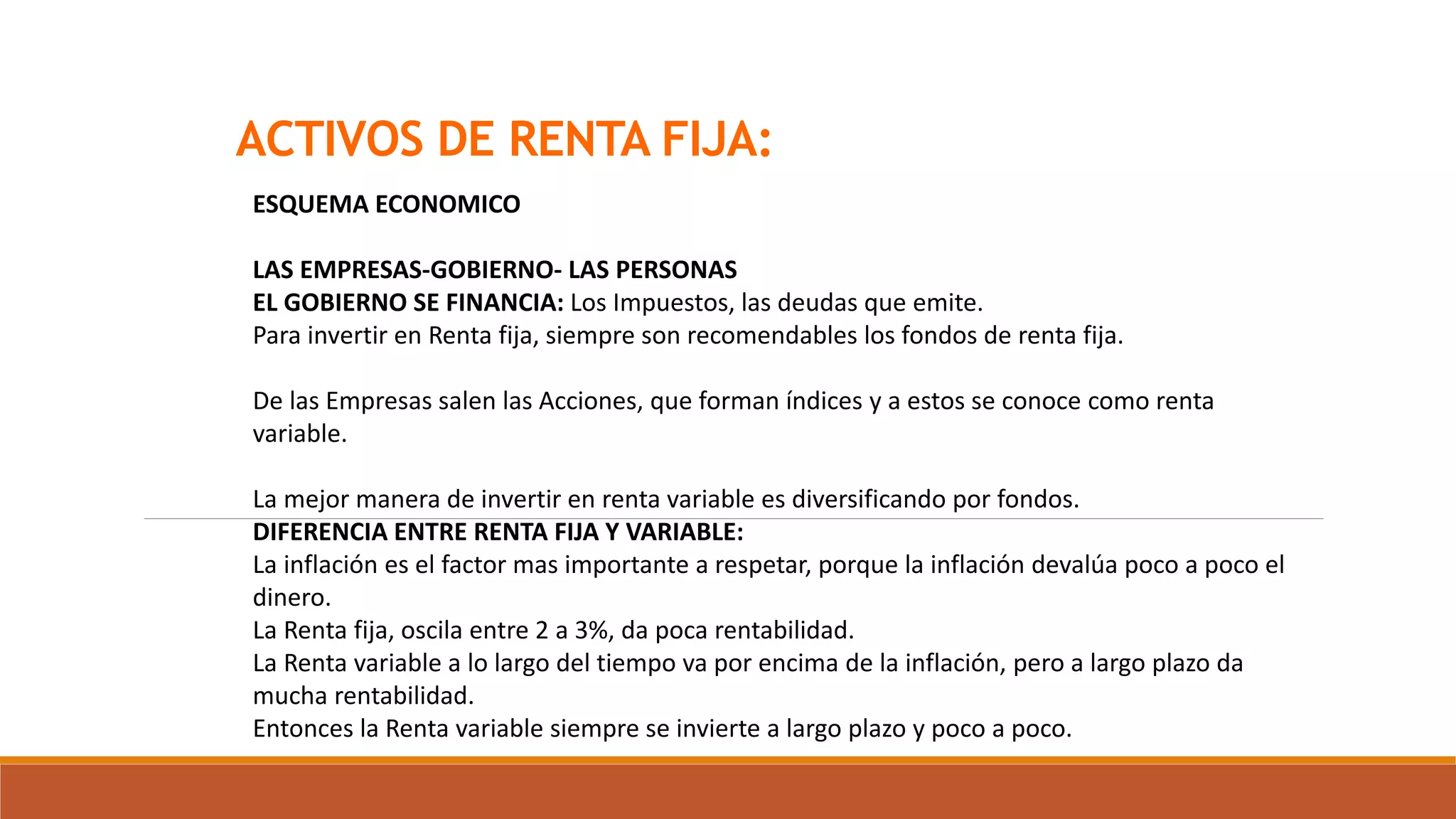 Inversiones en valores de renta fija | PPTX
