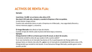 Inversiones en valores de renta fija | PPTX