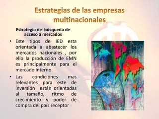 Inversiones Y Empresas Multinacionales