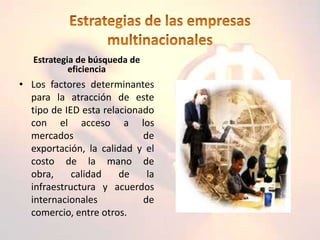 Inversiones Y Empresas Multinacionales