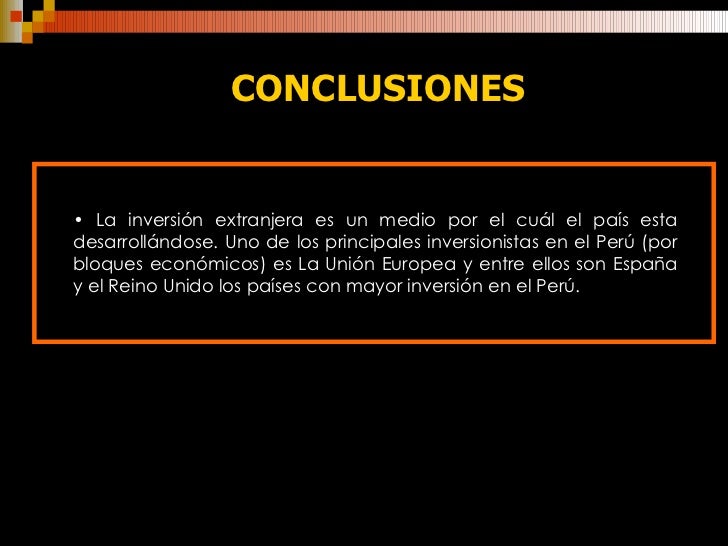 Inversion Extranjera Inversion Extranjera