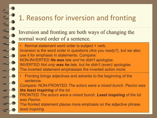 Inversion & Fronting in English grammar.pdf | Personal Taxes | Personal ...