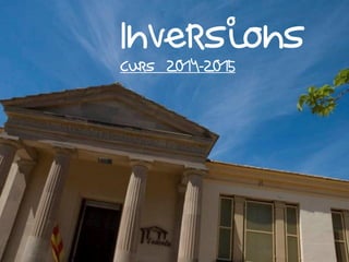 Inversions Curs 2014-2015  
