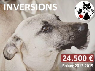 INVERSIONS
24.500 €
Balanç 2013-2015
 