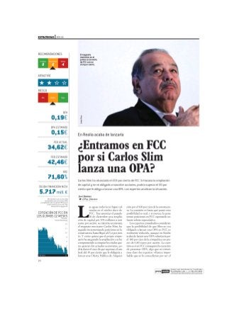 ¿Entramos en FCC por si Carlos Slim lanza una opa?