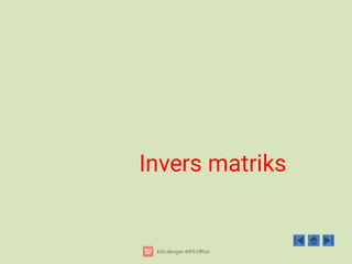 Invers matriks
 