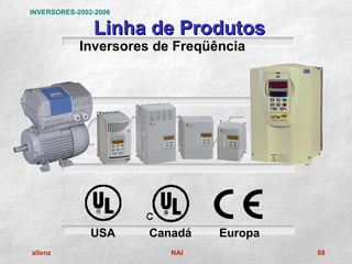 INVERSORES-2002-2006

               Linha de Produtos
            Inversores de Freqüência




               USA     Canadá   Europa
allenz                    NAI            88
 