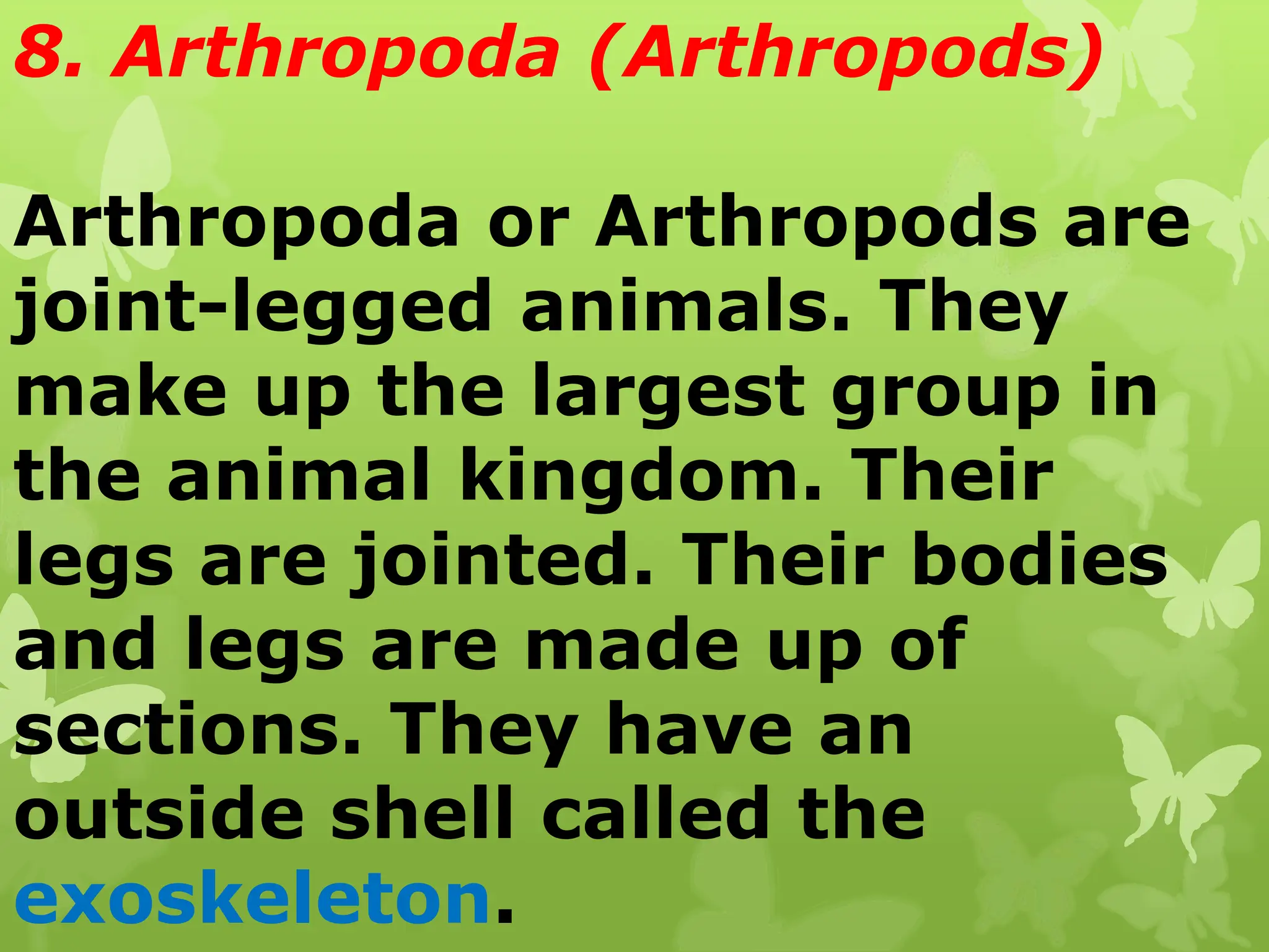 SCIENCE INVERTEBRATES ANIMALS TOPIC FOR GRADE SIX PUPILS | PPTX