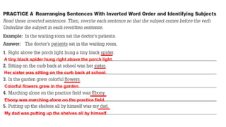 Inverted sentence a grammar lesson presentation | PPTX