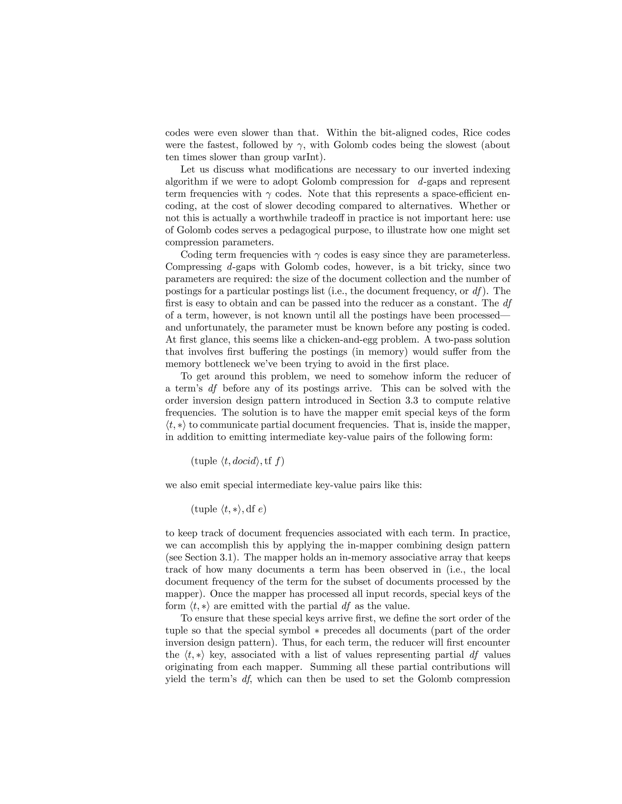 rst 
compressed, but we leave this aside for now (see Section 4.4 for more details). 
The  