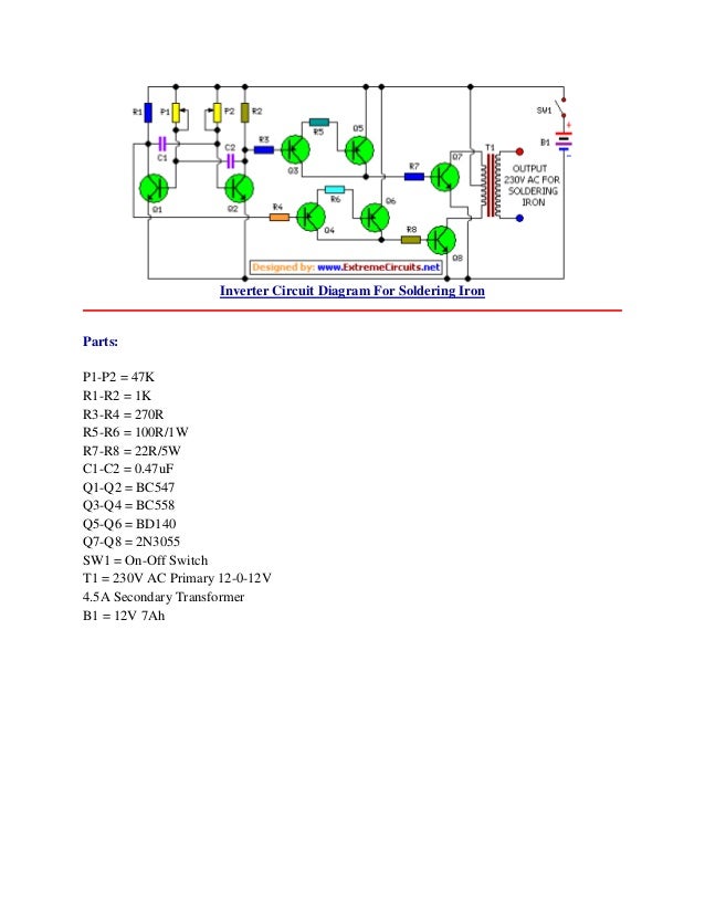 Inverter circuit for soldering iron