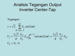 Analisis Tegangan Output Inverter Center-Tap 