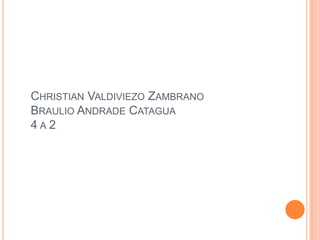 Christian Valdiviezo ZambranoBraulio Andrade Catagua4 a 2 