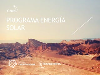 PROGRAMA ENERGÍA
SOLAR
 