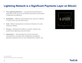  The Lightning Network – Is a payment-focused layer 2
application built on top of the Bitcoin-blockchain (almost like
a s...