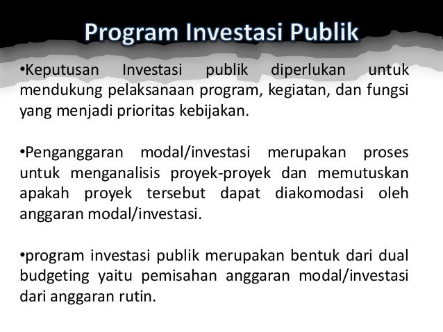 Investasi Sektor Publik