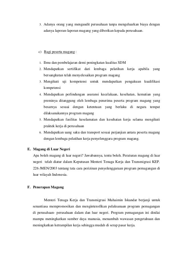 Investasi Sdm Melalui Program Magang
