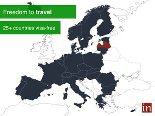 Freedom to travel!
25+ countries visa-free!