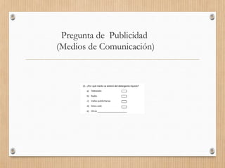 Pregunta de Publicidad
(Medios de Comunicación)
 