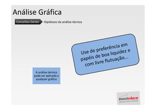 Análise Gráfica
 Conceitos Gerais   Hipóteses da análise técnica




              A análise técnica
             pode ser aplicada a
              qualquer gráfico
 