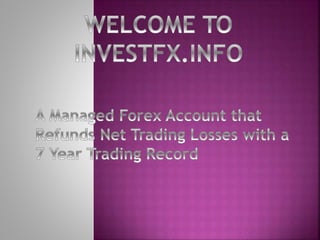 Managed Forex Account - 8 year track record