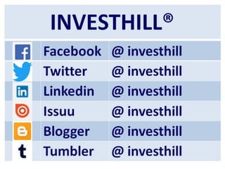 Investhill on social medias