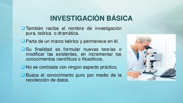 Investigación básica y aplicada