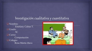  Nombre:
Estefany Cubas T.
 Grado:
5C
 Curso:
Computación
 Colegio:
Rosa María checa
 