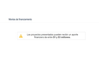 Montos de financiamiento
 
