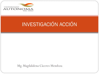 Mg. Magdalalena Cáceres Mendoza INVESTIGACIÓN ACCIÓN 