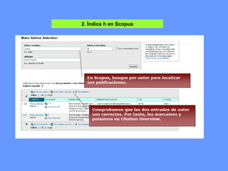 2. Índice h en Scopus
 