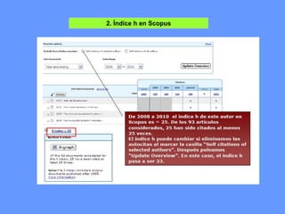 2. Índice h en Scopus
 