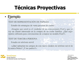 Técnicas Proyectivas
• Ejemplo
 