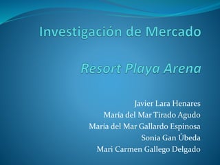 Javier Lara Henares 
María del Mar Tirado Agudo 
María del Mar Gallardo Espinosa 
Sonia Gan Úbeda 
Mari Carmen Gallego Delgado 
 