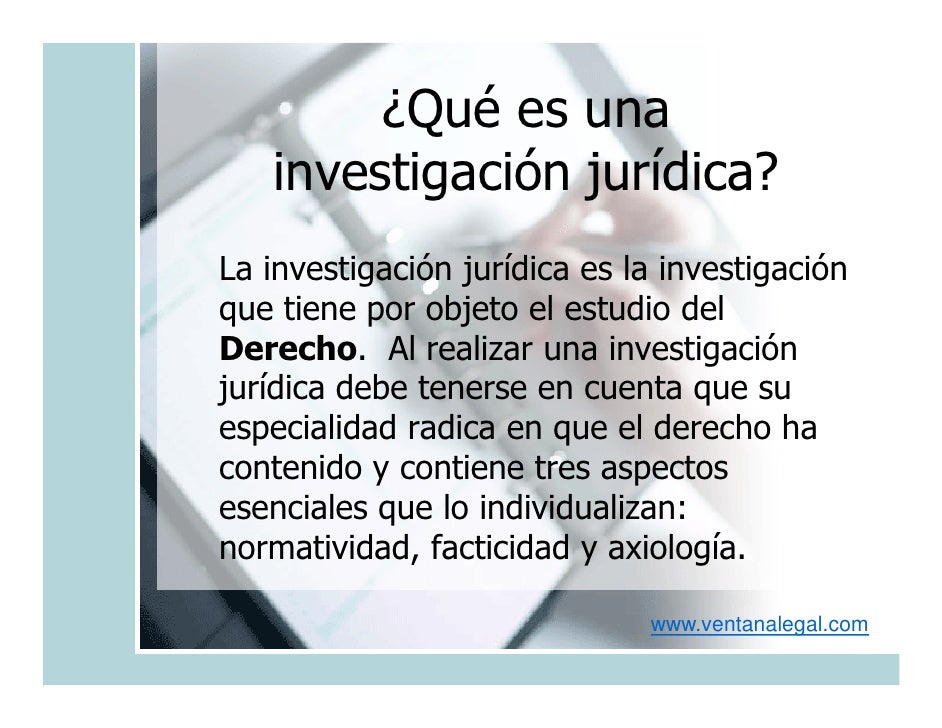Investigación juridica