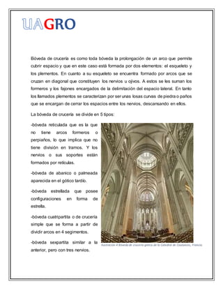 Investigación sobre bóvedas de cañón corrido y de crucería. | DOCX