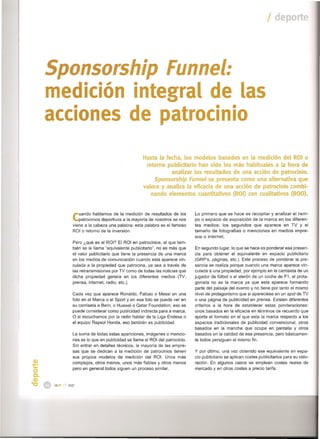 Sponsorship Funnel: medición integral de acciones de patrocinio