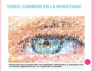  VIDEO: CAMBIOS EN LA INVESTIGACIÓN DE MERCADOS   