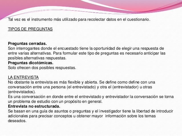 Tipos De Preguntas En Cuestionarios Respuestas