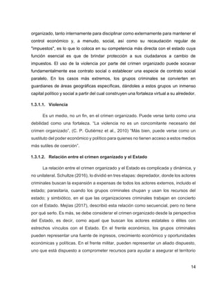 El crimen organizado y los delitos contra la tranquilidad pública | PDF